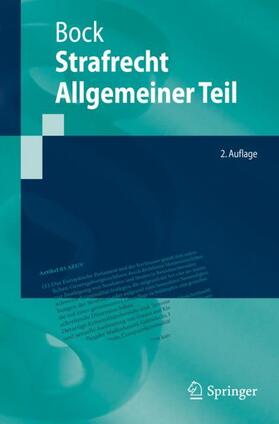 Bock | Strafrecht Allgemeiner Teil | Buch | 978-3-662-63565-0 | sack.de