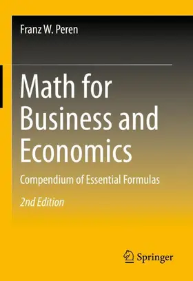 Peren |  Math for Business and Economics | Buch |  Sack Fachmedien