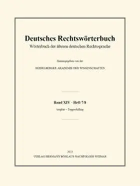  Deutsches Rechtswörterbuch | Buch |  Sack Fachmedien