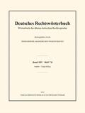  Deutsches Rechtswörterbuch | Buch |  Sack Fachmedien