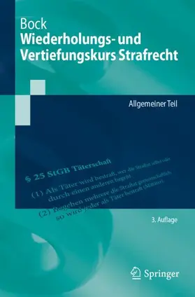 Bock | Wiederholungs- und Vertiefungskurs Strafrecht | Buch | 978-3-662-67453-6 | sack.de