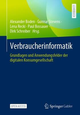 Boden / Stevens / Recki | Verbraucherinformatik | Buch | 978-3-662-68705-5 | sack.de