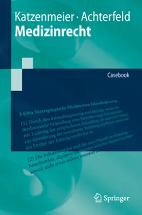 Achterfeld / Katzenmeier |  Medizinrecht | Buch |  Sack Fachmedien