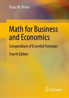 Peren |  Math for Business and Economics | Buch |  Sack Fachmedien