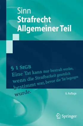 Sinn |  Strafrecht Allgemeiner Teil | Buch |  Sack Fachmedien