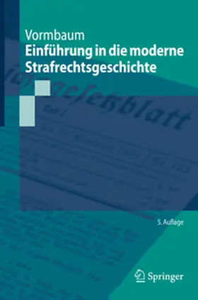 Vormbaum | Einführung in die moderne Strafrechtsgeschichte | E-Book | www.sack.de