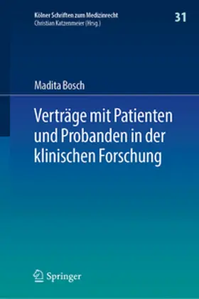 Bosch | Verträge mit Patienten und Probanden in der klinischen Forschung | E-Book | www.sack.de