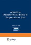 Jacob |  Allgemeine Betriebswirtschaftslehre in Programmierter Form | Buch |  Sack Fachmedien