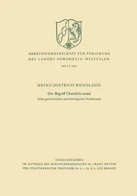 Wendland |  Der Begriff Christlich-sozial | Buch |  Sack Fachmedien