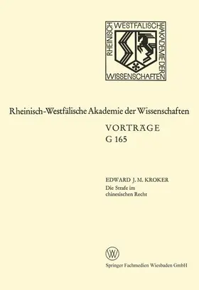Kroker |  Die Strafe im chinesischen Recht | Buch |  Sack Fachmedien