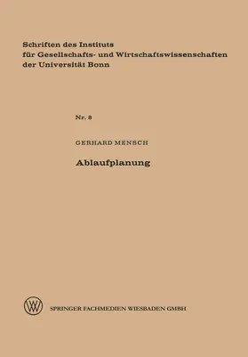 Mensch | Ablaufplanung | Buch | 978-3-663-00378-6 | sack.de