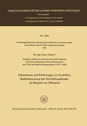 Heske | Heske, F: Erkenntnisse und Erfahrungen zur forstlichen Boden | Buch | 978-3-663-00506-3 | sack.de