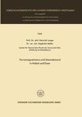 Lange |  Lange, H: Ferromagnetismus und Atomabstand in Nickel und Eis | Buch |  Sack Fachmedien