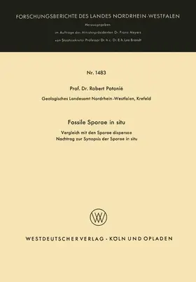Potonié |  Fossile Sporae in situ | Buch |  Sack Fachmedien