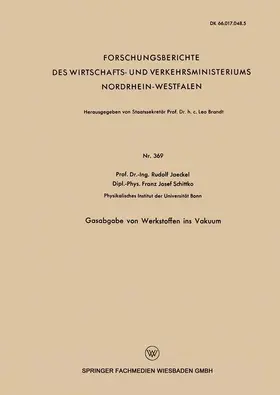 Jaeckel |  Gasabgabe von Werkstoffen ins Vakuum | Buch |  Sack Fachmedien