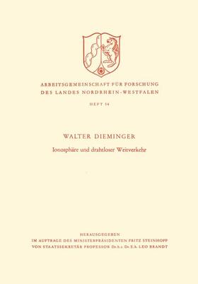 Dieminger | Dieminger, W: Ionosphäre und drahtloser Weitverkehr | Buch | 978-3-663-00689-3 | sack.de