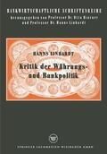 Linhardt |  Linhardt, H: Kritik der Währungs- und Bankpolitik | Buch |  Sack Fachmedien