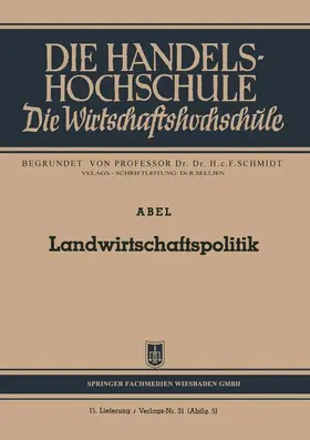 Abel |  Landwirtschaftspolitik | Buch |  Sack Fachmedien