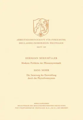Merxmüller |  Moderne Probleme der Pflanzensystematik | Buch |  Sack Fachmedien