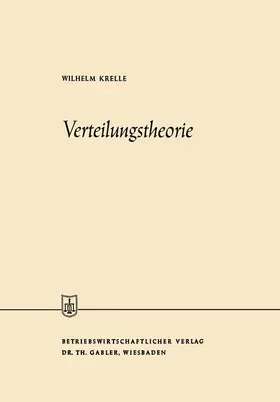 Krelle |  Verteilungstheorie | Buch |  Sack Fachmedien