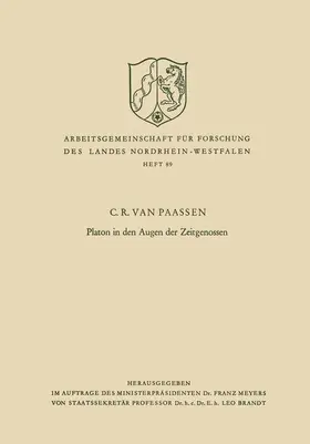 van Paassen |  Platon in den Augen der Zeitgenossen | Buch |  Sack Fachmedien