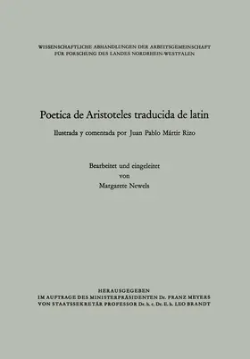 Mártir Rizo | Poetica de Aristoteles traducida de latin | Buch | 978-3-663-00927-6 | www.sack.de