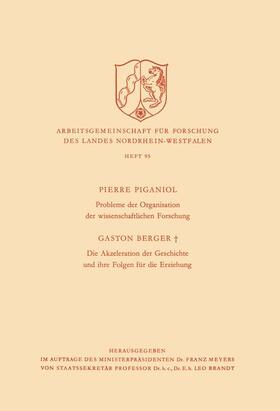 Piganiol |  Piganiol, P: Probleme der Organisation der Wissenschaftliche | Buch |  Sack Fachmedien