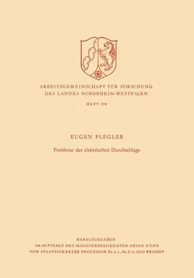 Flegler |  Flegler, E: Probleme des elektrischen Durchschlags | Buch |  Sack Fachmedien