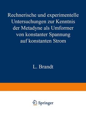 Brandt |  Rechnerische und experimentelle Untersuchungen zur Kenntnis | Buch |  Sack Fachmedien