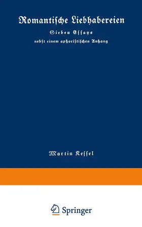 Kessel |  Romantische Liebhabereien | Buch |  Sack Fachmedien