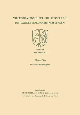 Ohm |  Ruhe und Frömmigkeit | Buch |  Sack Fachmedien