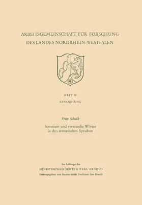 Schalk |  Somnium und verwandte Wörter in den romanischen Sprachen | Buch |  Sack Fachmedien