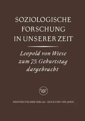Specht |  Soziologische Forschung in Unserer Zeit | Buch |  Sack Fachmedien