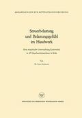 Reichardt |  Reichardt, P: Steuerbelastung und Belastungsgefühl im Handwe | Buch |  Sack Fachmedien