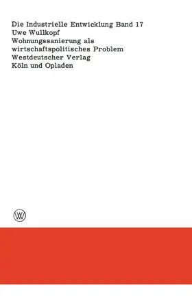 Wullkopf |  Wohnungssanierung als wirtschaftspolitisches Problem | Buch |  Sack Fachmedien