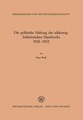 Wulf |  Wulf, P: Die politische Haltung des schleswig-holsteinischen | Buch |  Sack Fachmedien