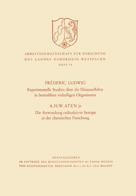 Ludwig |  Ludwig, F: Experimentelle Studien über die Distanzeffekte in | Buch |  Sack Fachmedien
