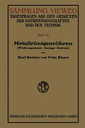 Becker |  Metallröntgenröhren | Buch |  Sack Fachmedien
