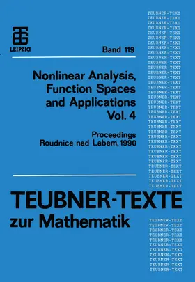 Kufner / Rakosnik / Krbec | Nonlinear Analysis, Function Spaces and Applications Vol. 4 | Buch | 978-3-663-01273-3 | www.sack.de
