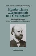 Schlüter / Clausen |  Hundert Jahre ¿Gemeinschaft und Gesellschaft¿ | Buch |  Sack Fachmedien