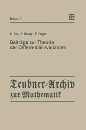 Lie / Czichowski / Study | Beiträge zur Theorie der Differentialinvarianten | E-Book | sack.de