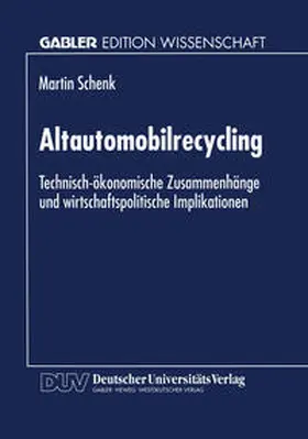  Altautomobilrecycling | eBook | Sack Fachmedien