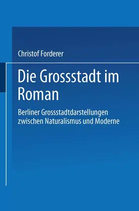 Forderer |  Die Großstadt im Roman | Buch |  Sack Fachmedien