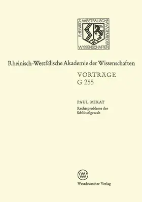 Mikat |  Rechtsprobleme der Schlüsselgewalt | Buch |  Sack Fachmedien