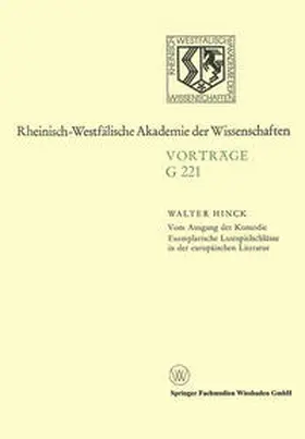 Hinck |  Vom Ausgang der Komödie Exemplarische Lustspielschlüsse in der europäischen Literatur | eBook | Sack Fachmedien