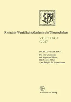 Weinrich |  Für eine Grammatik mit Augen und Ohren, Händen und Füßen - am Beispiel der Präpositionen | eBook | Sack Fachmedien