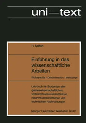 Seiffert |  Einführung in das wissenschaftliche Arbeiten | eBook | Sack Fachmedien