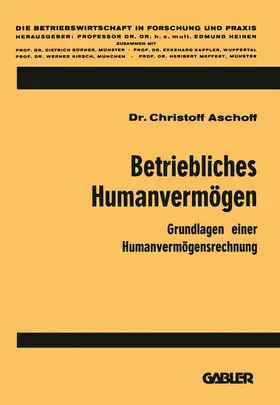 Aschoff |  Betriebliches Humanvermögen | Buch |  Sack Fachmedien