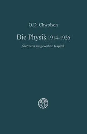 Chvol'son | Die Physik 1914–1926 | E-Book | www.sack.de