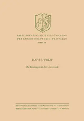 Wolff | Die Rechtsgestalt der Universität | E-Book | www.sack.de